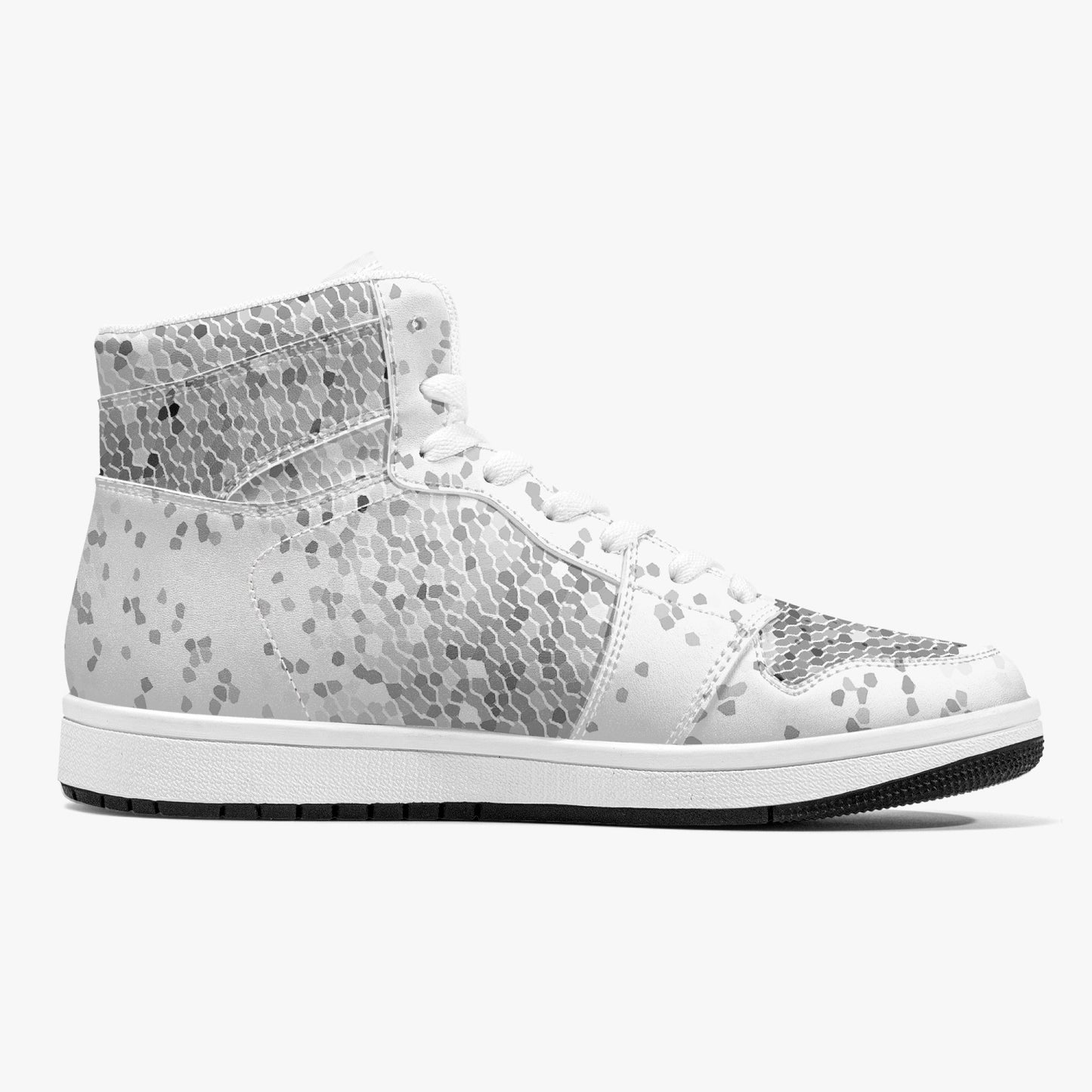 Almost White - Macr.in (High-Top Leather Sneakers)