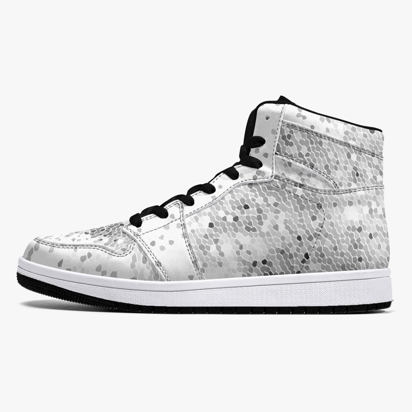 Almost White - Macr.in (High-Top Leather Sneakers)