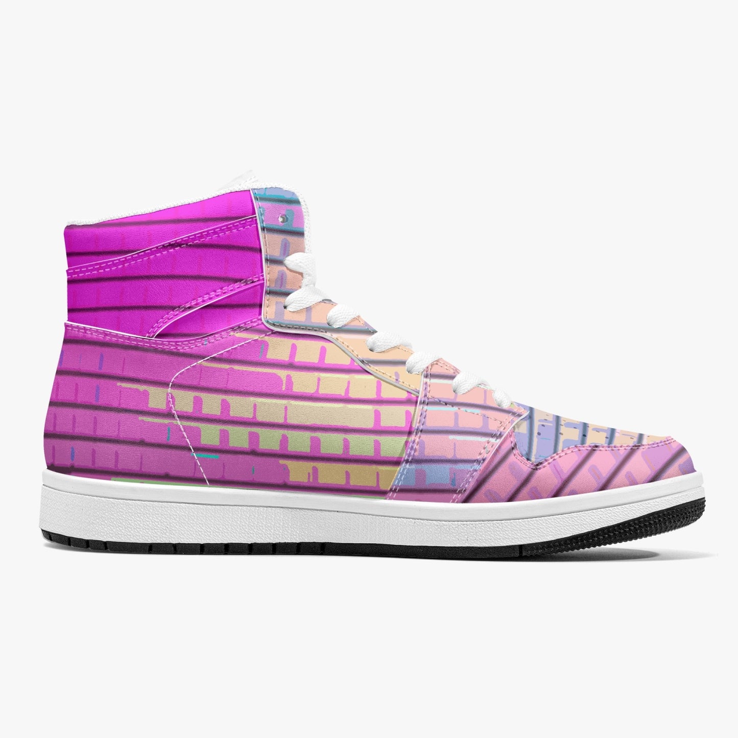 Almost Pink - Macr.in (High-Top Leather Sneakers)