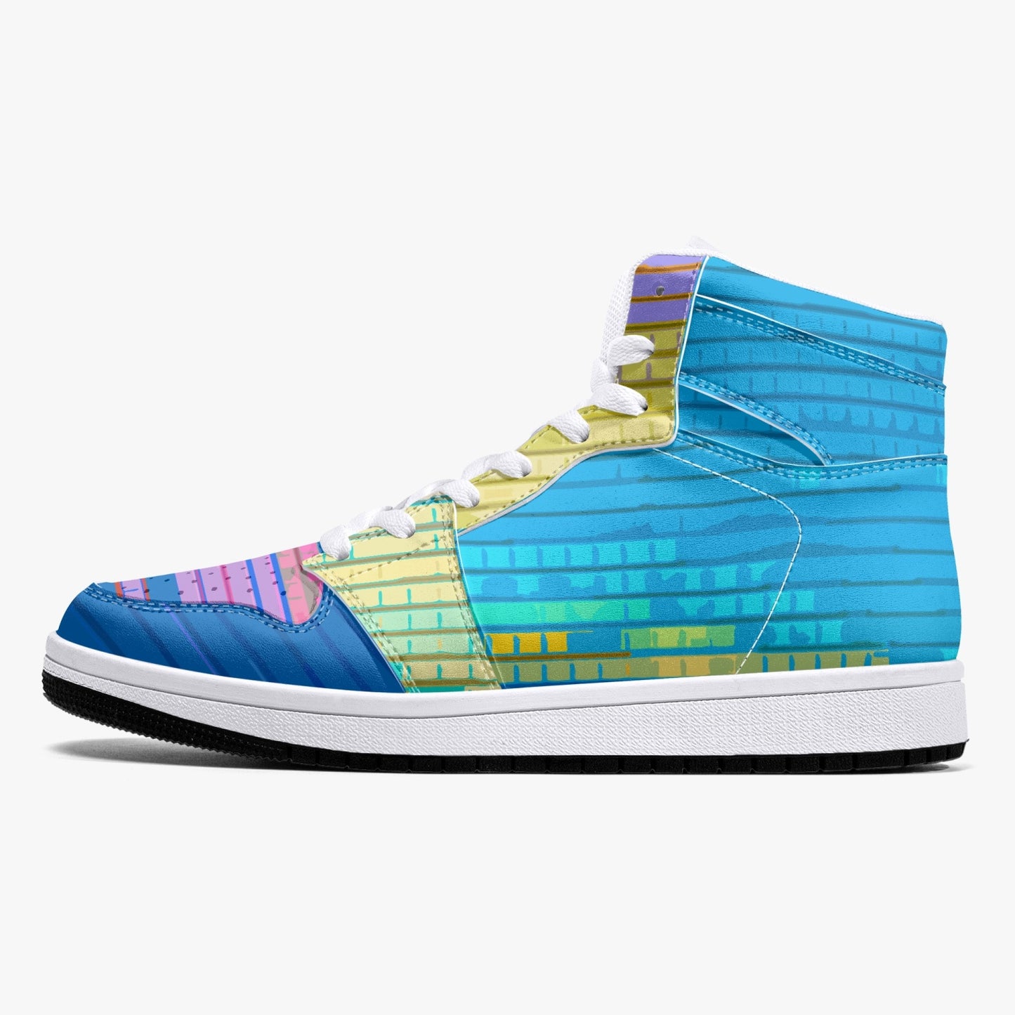 Almost Blue I - Macr.in (High-Top Leather Sneakers)