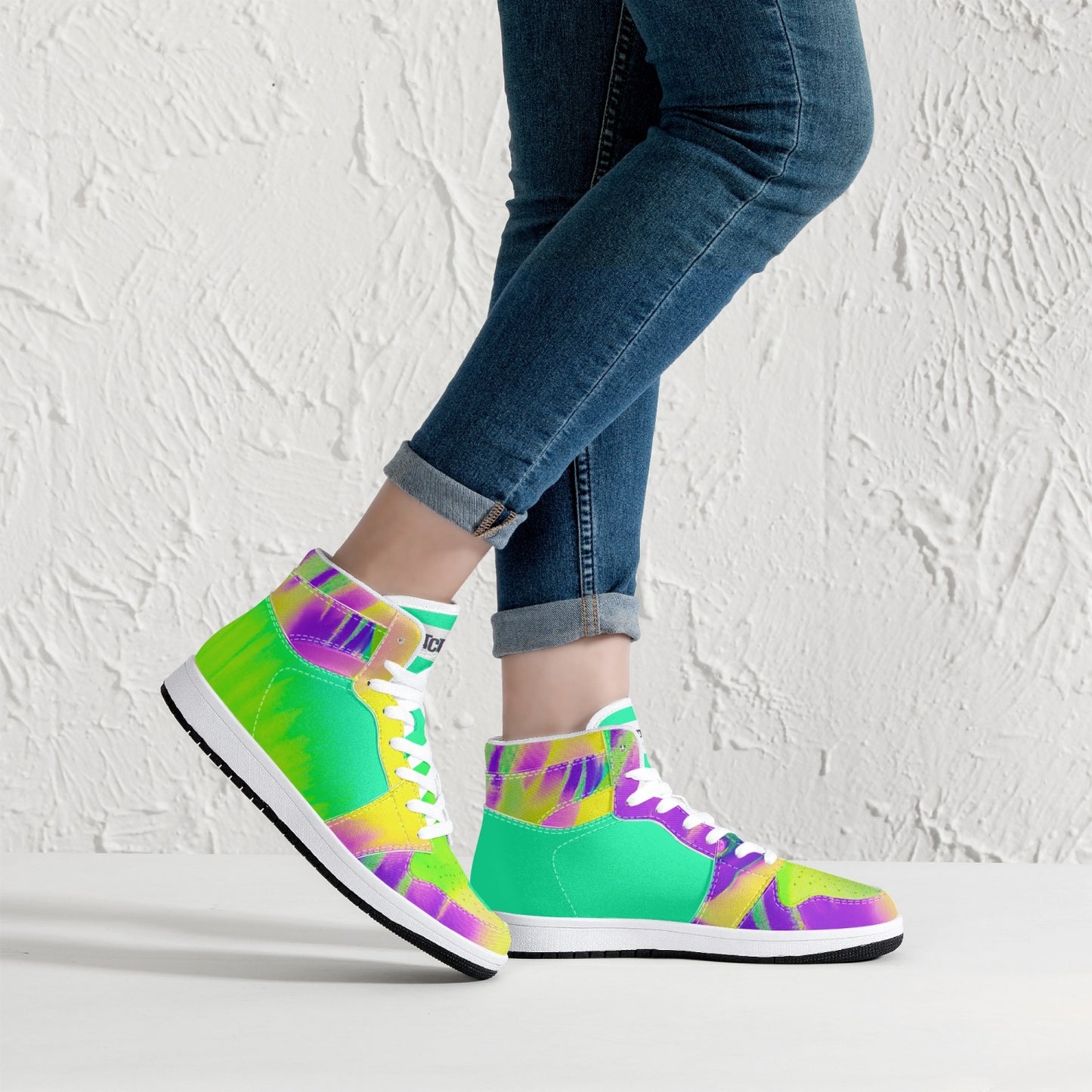 Almost Green - Macr.in (High-Top Leather Sneakers)