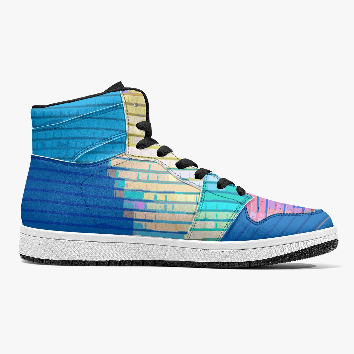 Almost Blue I - Macr.in (High-Top Leather Sneakers)